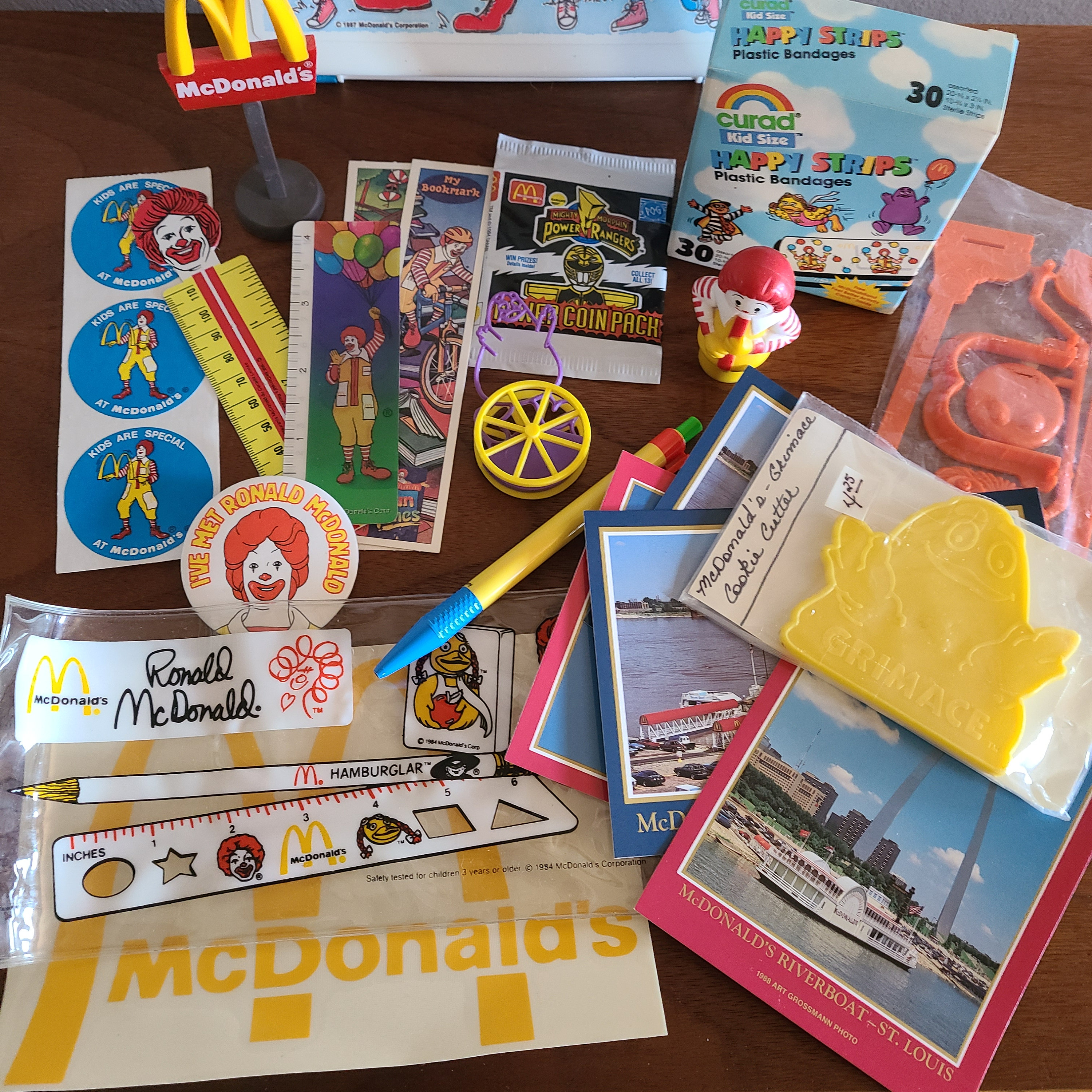 Vintage Blue Happy Meal Lunchbox With Goodies 1980's Mcdonald's Happy ...