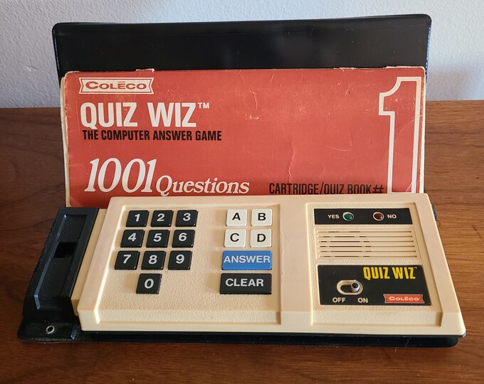 Vintage Quiz Wiz Game 1970s Coleco Quiz Wiz the Computer Answer Game