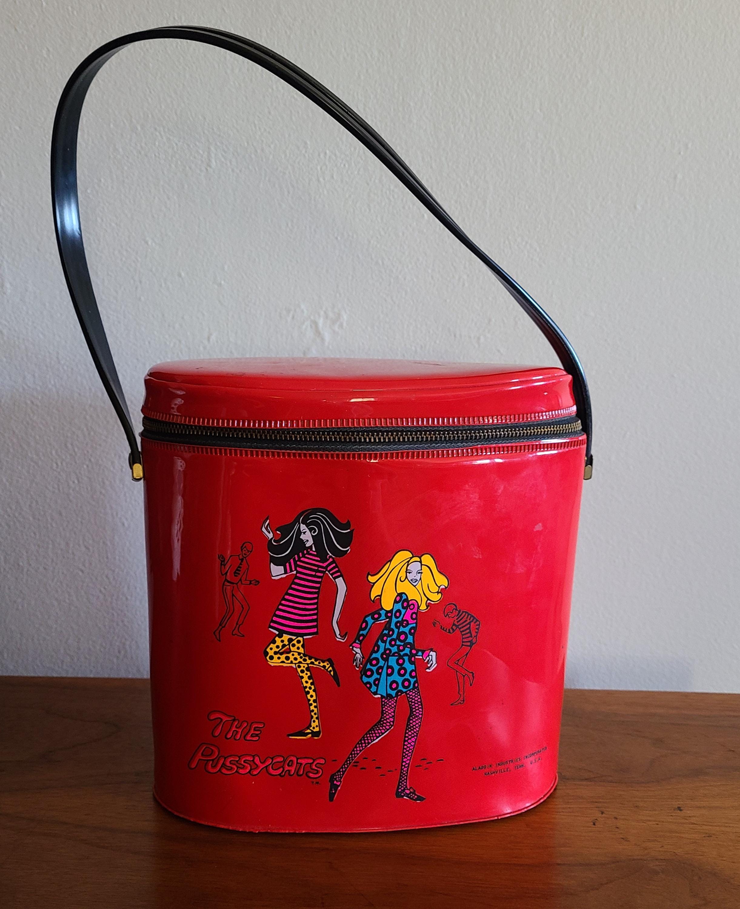 Vintage Josie and the Pussycats Lunchbox 1960s Red Vinyl Josie and