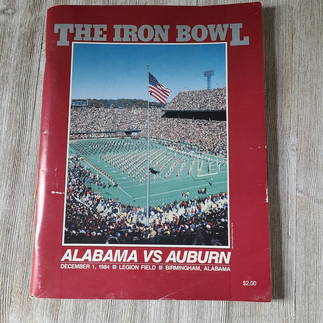Vintage Bama Iron Bowl Program 1980s Alabama Auburn