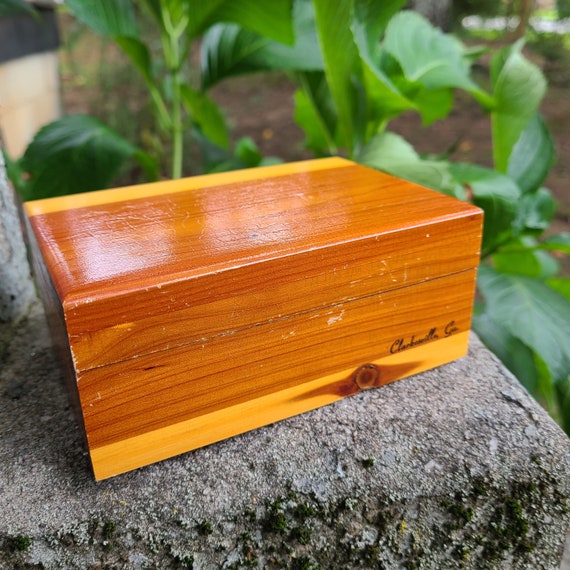 Vintage Wood Trinket Box 1960's Wood Box Souvenir… - image 5