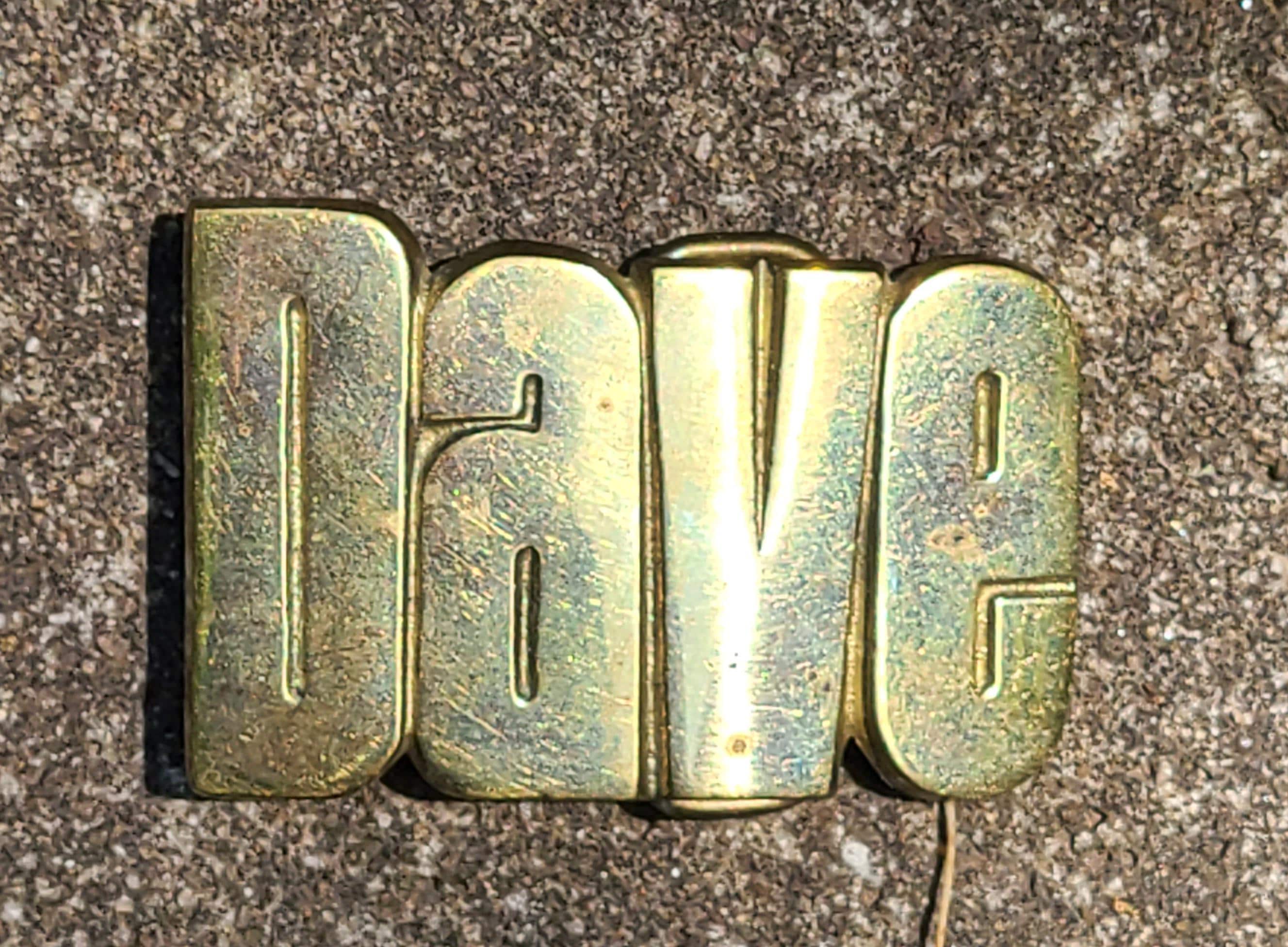 Vintage Brass Dave Belt Buckle 1970s Belt Buckle Brass Old  display picture 2