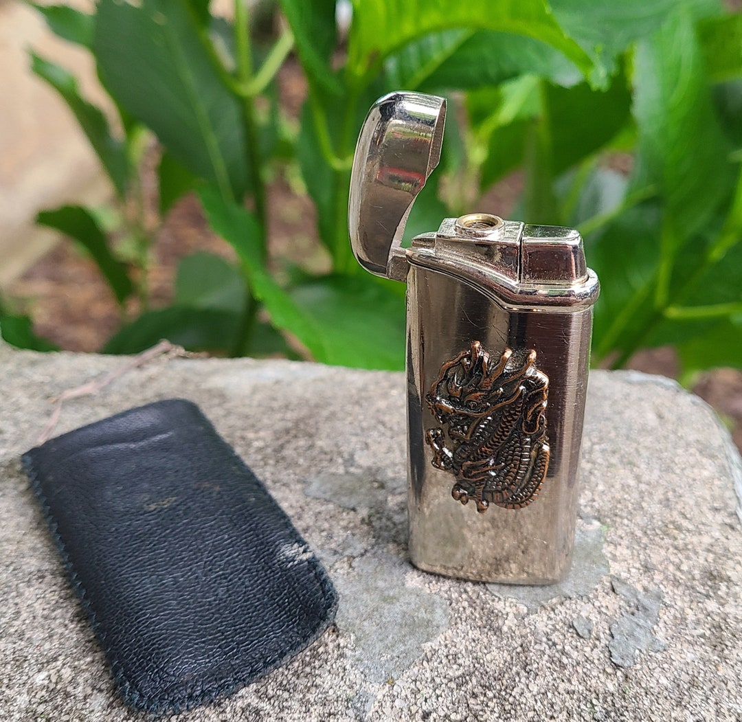 Vintage Dragon Lighter 1970's Butane Lighter Raised Dragon Lighter