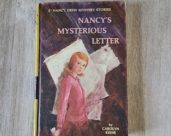 Vintage Nancy Drew Book 8 Nancy's Mysterious Letter by Carolyn Keene 1960's Nancy Drew Detective Mystery Book Young Adult Mystery Fiction