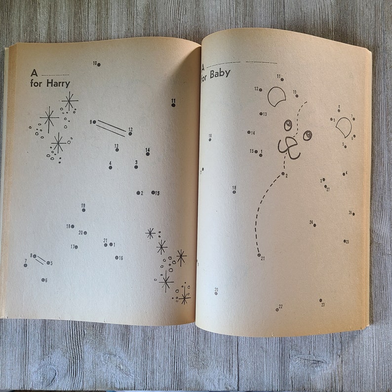 1970 s santa s dot to dot coloring book vintage etsy