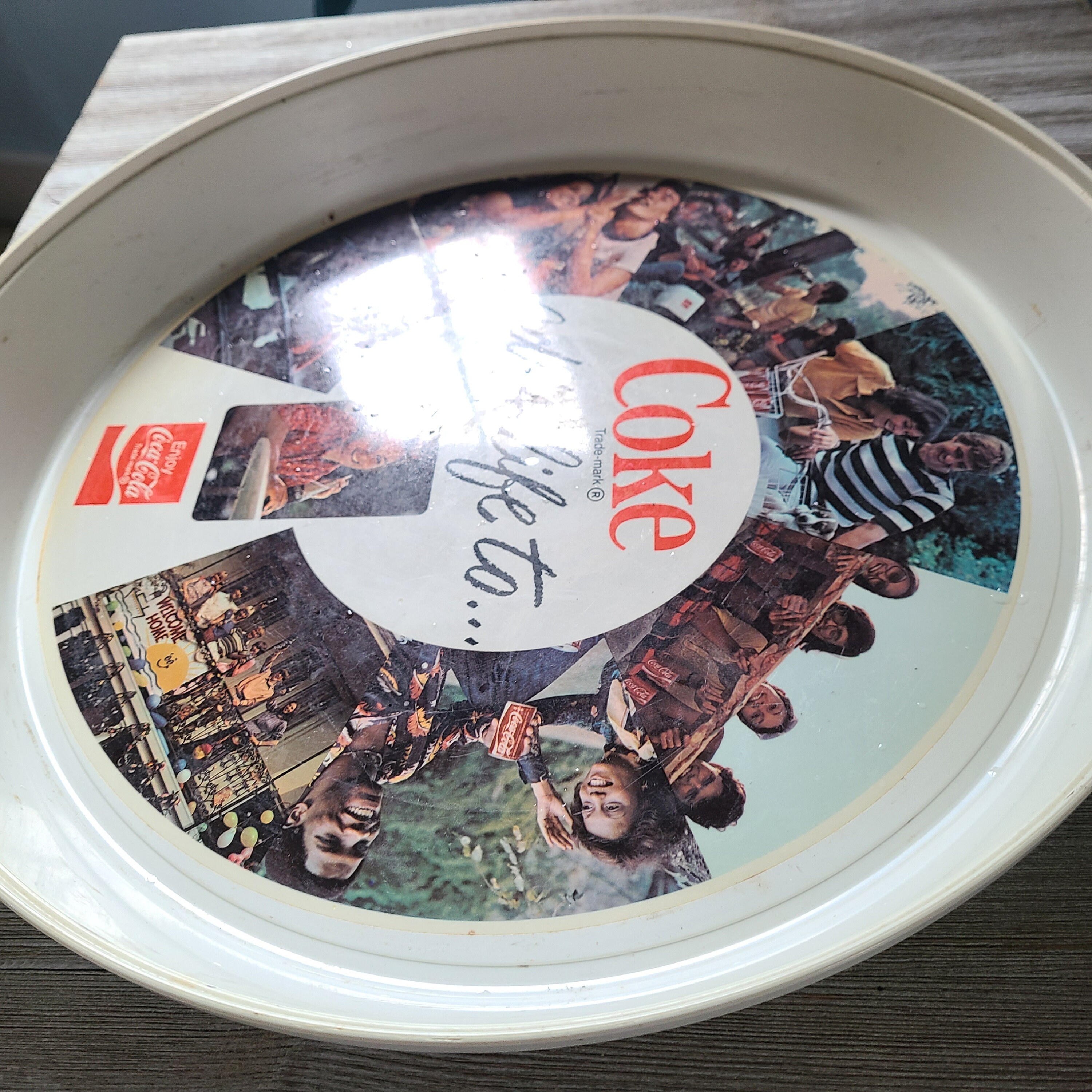 Vintage Coca-cola Tray 1970's Thermo-serv Coca-cola Serving Tray