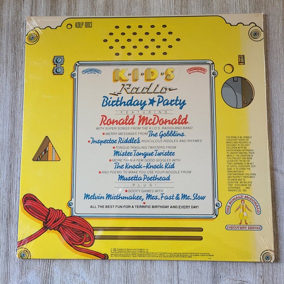 Vintage Ronald Mcdonald LP Vinyl Record Album 1980's Kids Radio
