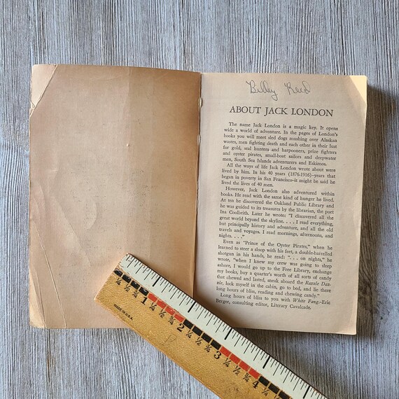 Vintage White Fang Book by Jack London 1973 Scholastic Book White