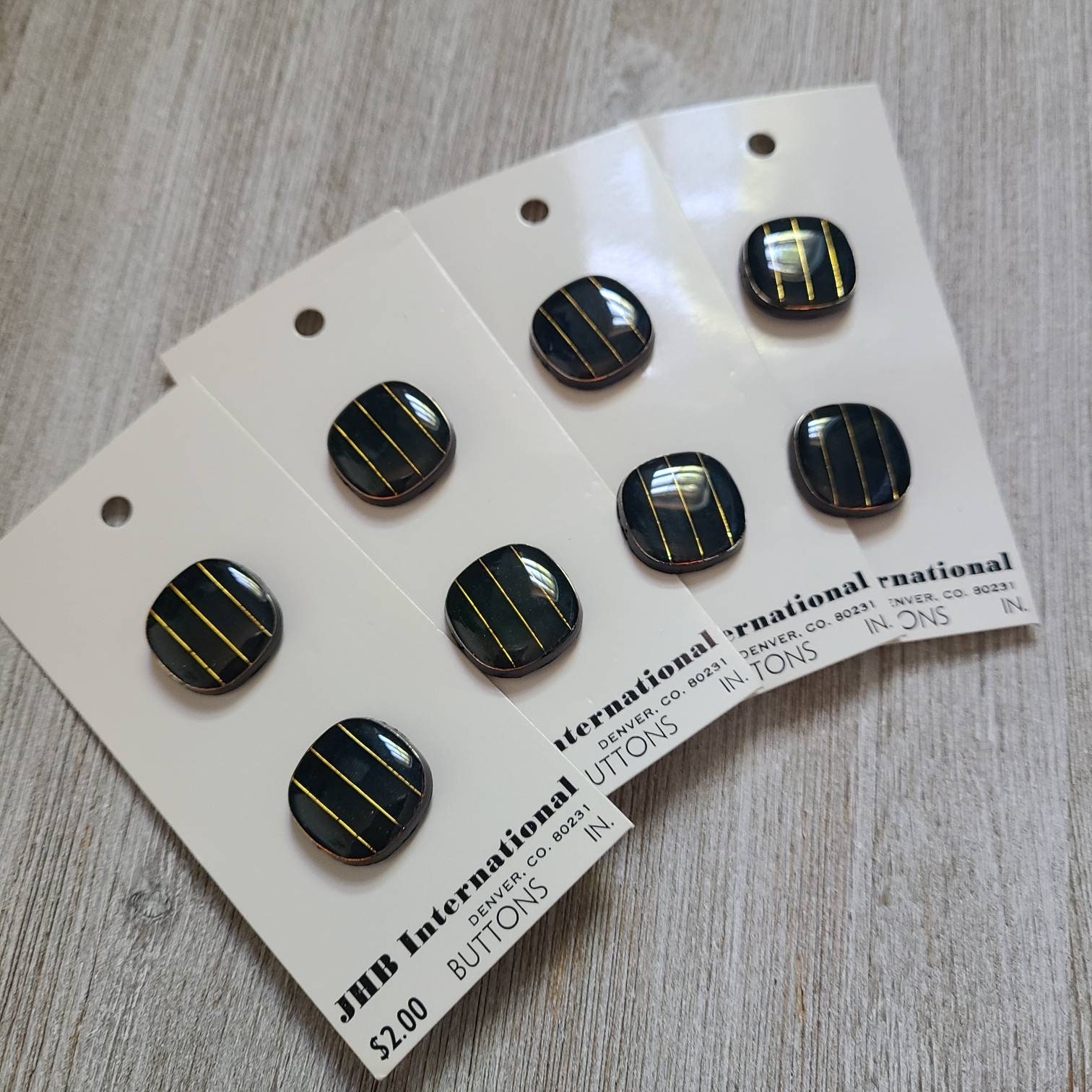 Navy Gold Button Vintage Buttons Navy Blue and Metallic Gold Buttons JHB International ...