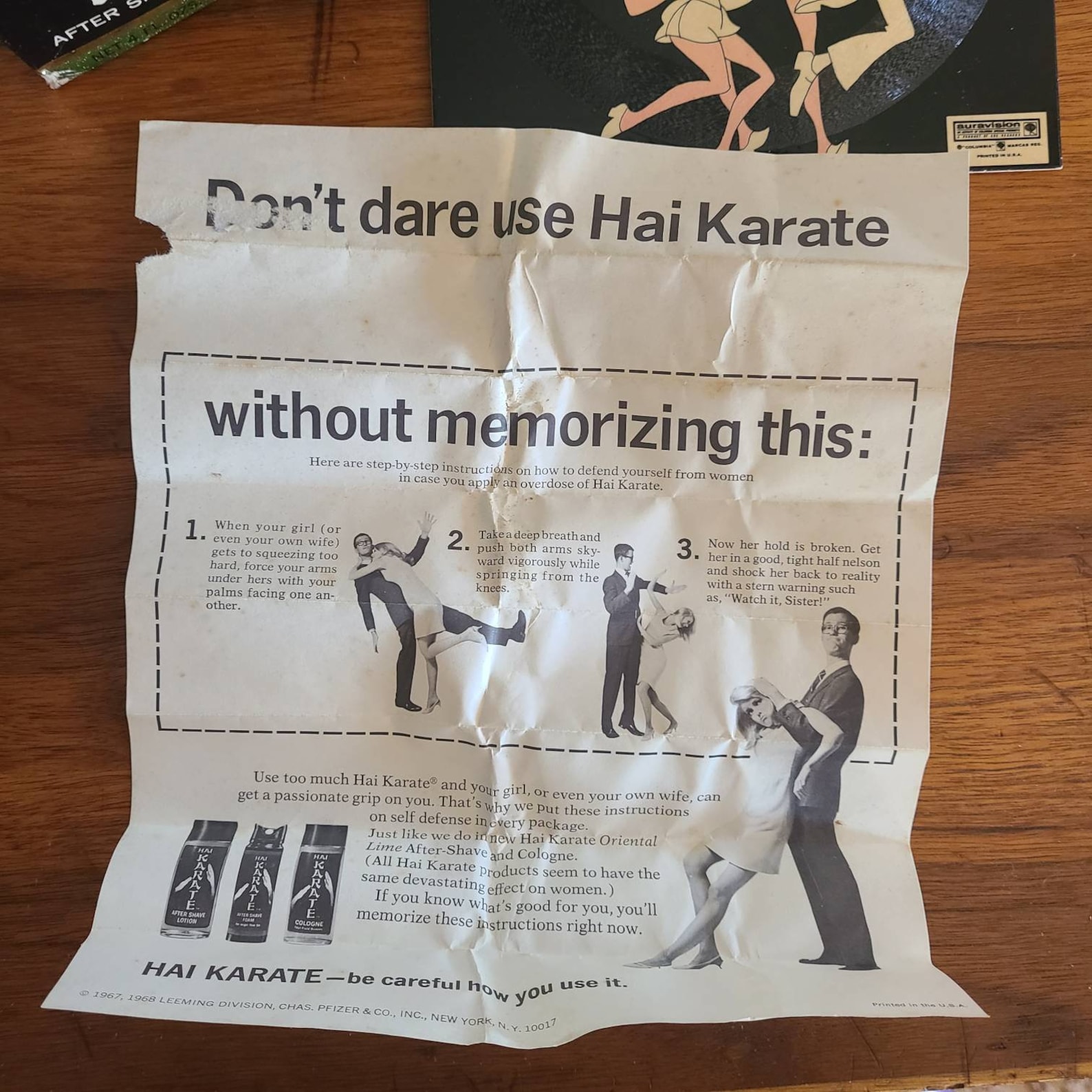 1960's HAI KARATE After Shave & Promotional Sounds of Self Defense