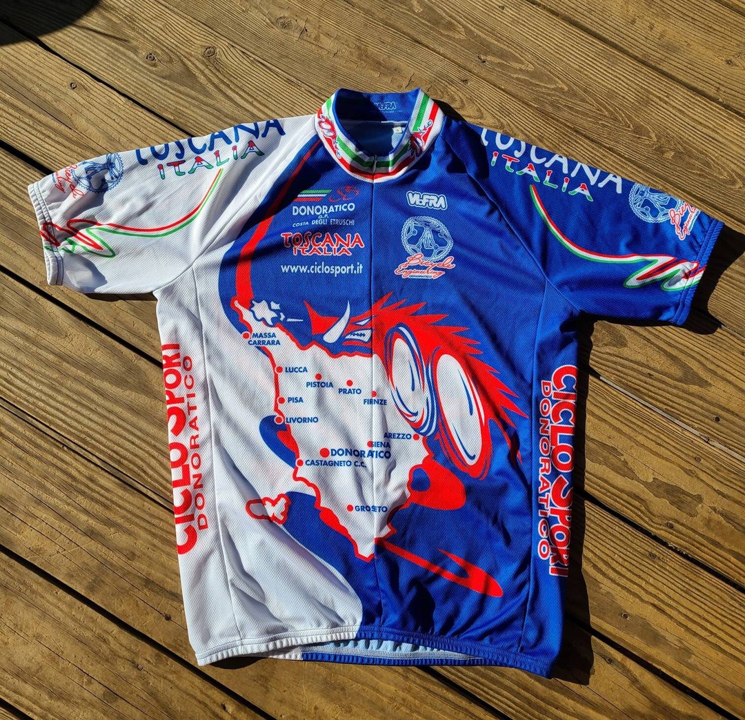 Vintage Cycling Jersey Toscana Italia Bike Jersey Vintage Cycling 90's
