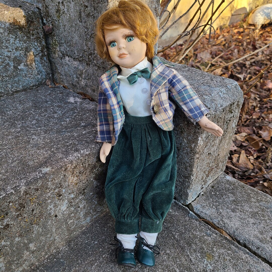 Vintage Porcelain Doll 1990's Tiny Tim Porcelain Doll Old Etsy