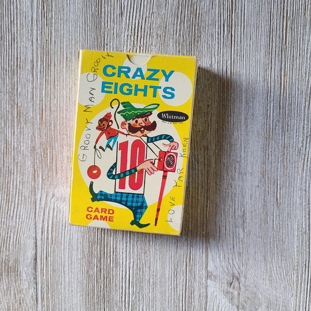 Vintage Crazy Eights Card Game Complete 1961 Crazy Eights Card Game by ...