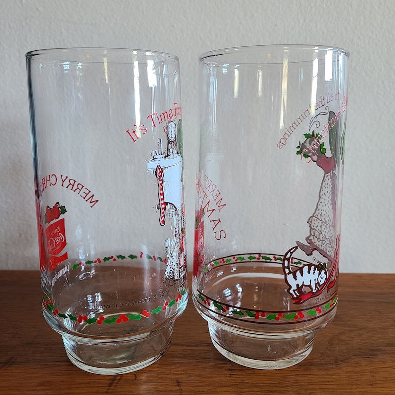 Lot De 3 Verres Holly Hobbie - Années 1970 - Vintage - État Excellent