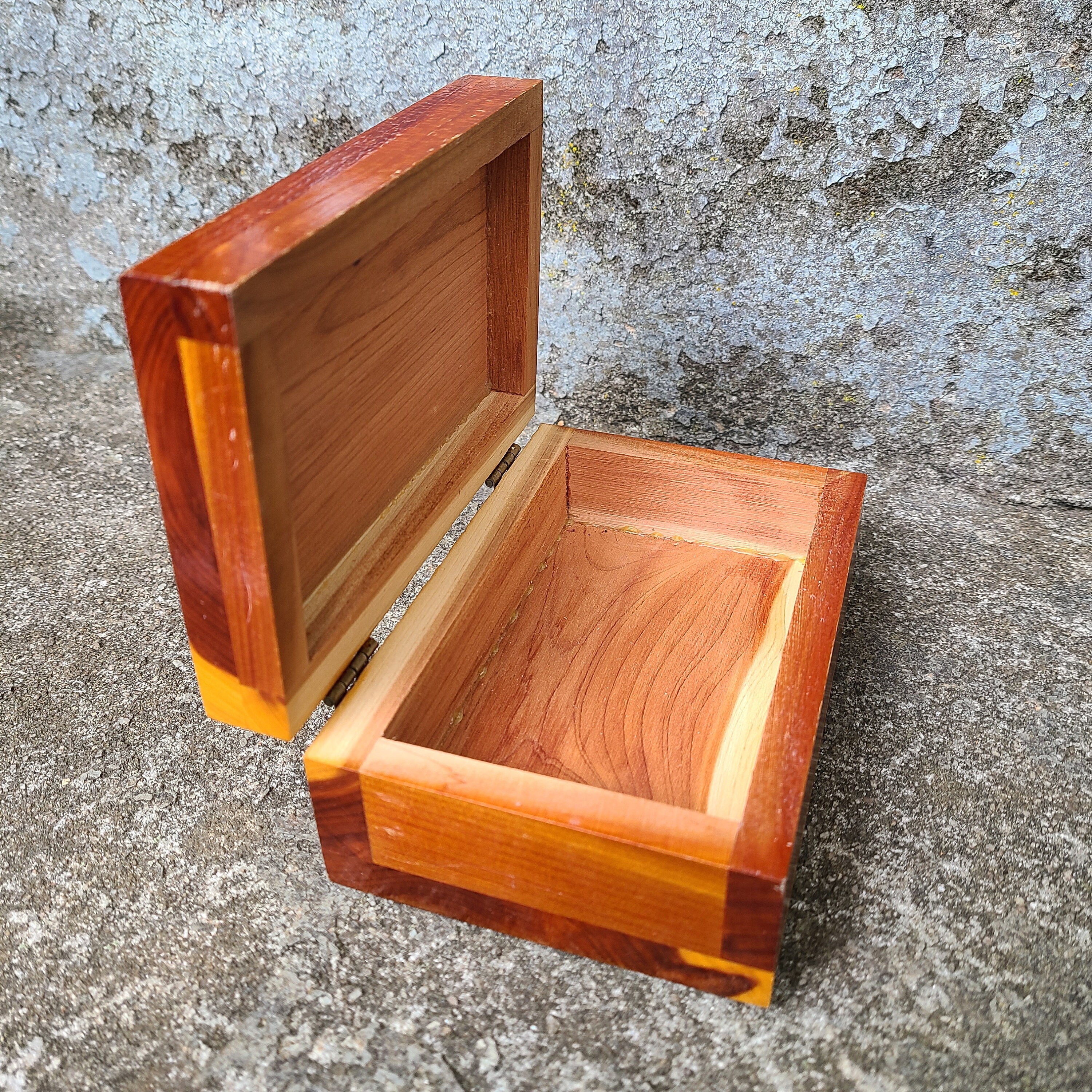 Vintage Wood Trinket Box 1960's Wood Box Souvenir Box Clarkesville