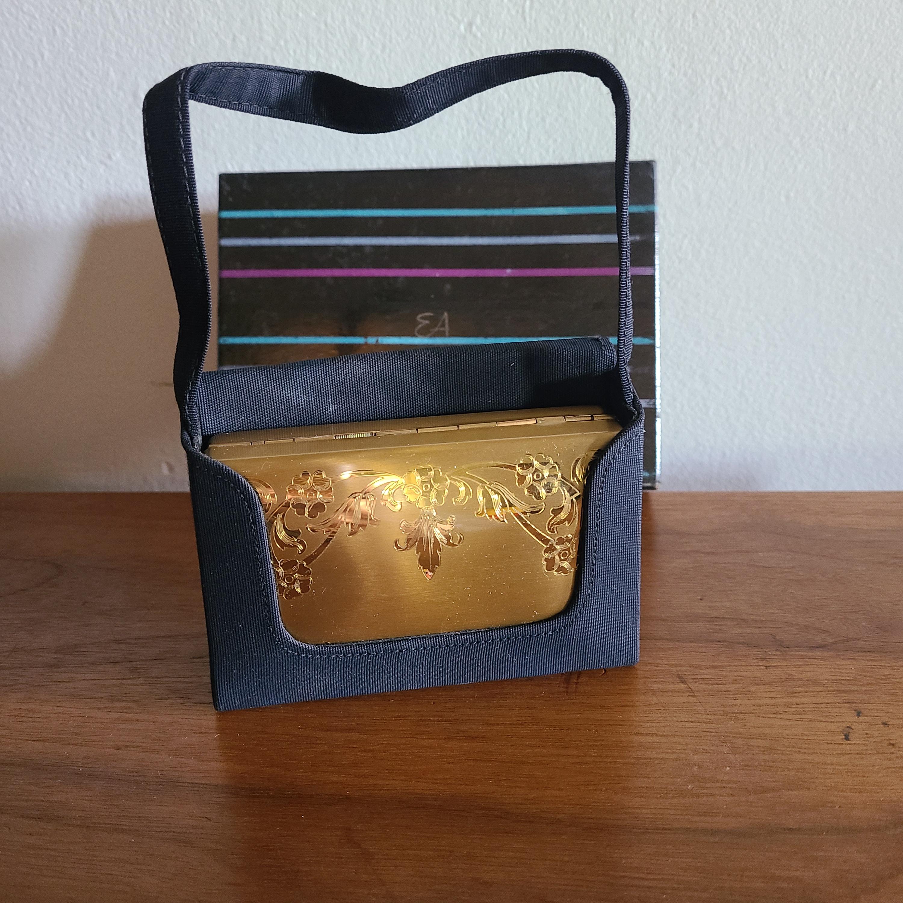 Vintage Elgin American Carryall Compact Purse in Original Box