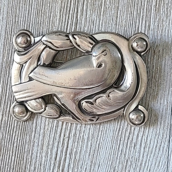 Vintage Coro Norseland Dove Pin Sterling Silver D… - image 7