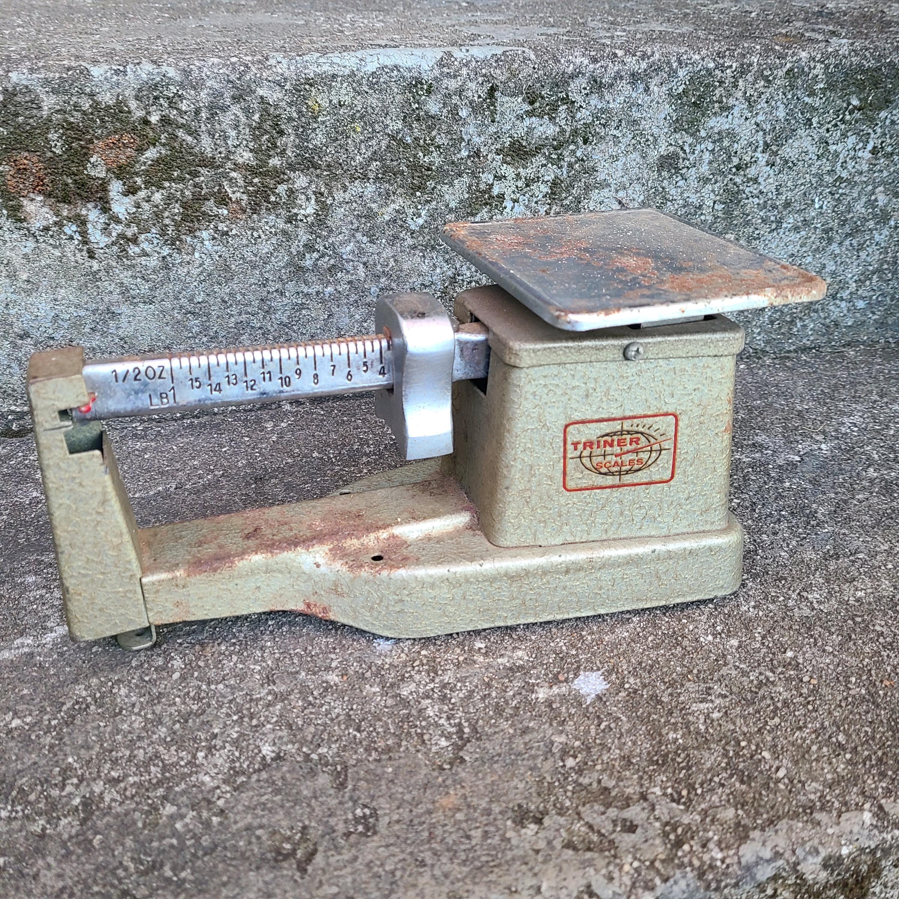 Vintage Scale 1970's Triner Scale Postal Scale Rustic Metal Desk