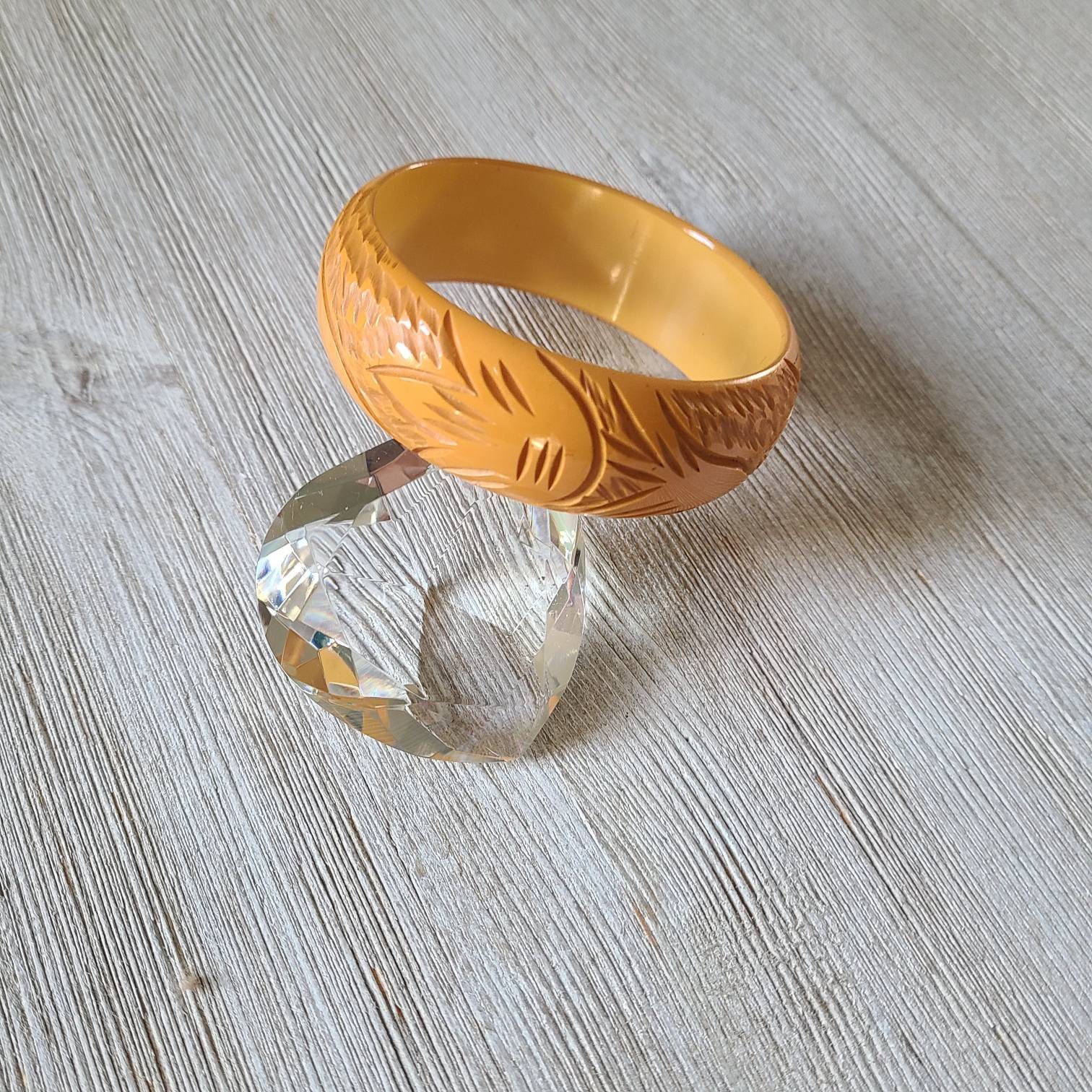 Vintage Bakelite Bracelet 1940's Tested Bakelite Bracelet Carved