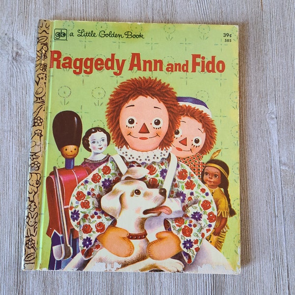 Vintage Golden Book Raggedy Ann and Fido 1970's Little Golden Book Raggedy Ann and Andy Storybook A Little Golden Book 70s Children's Books