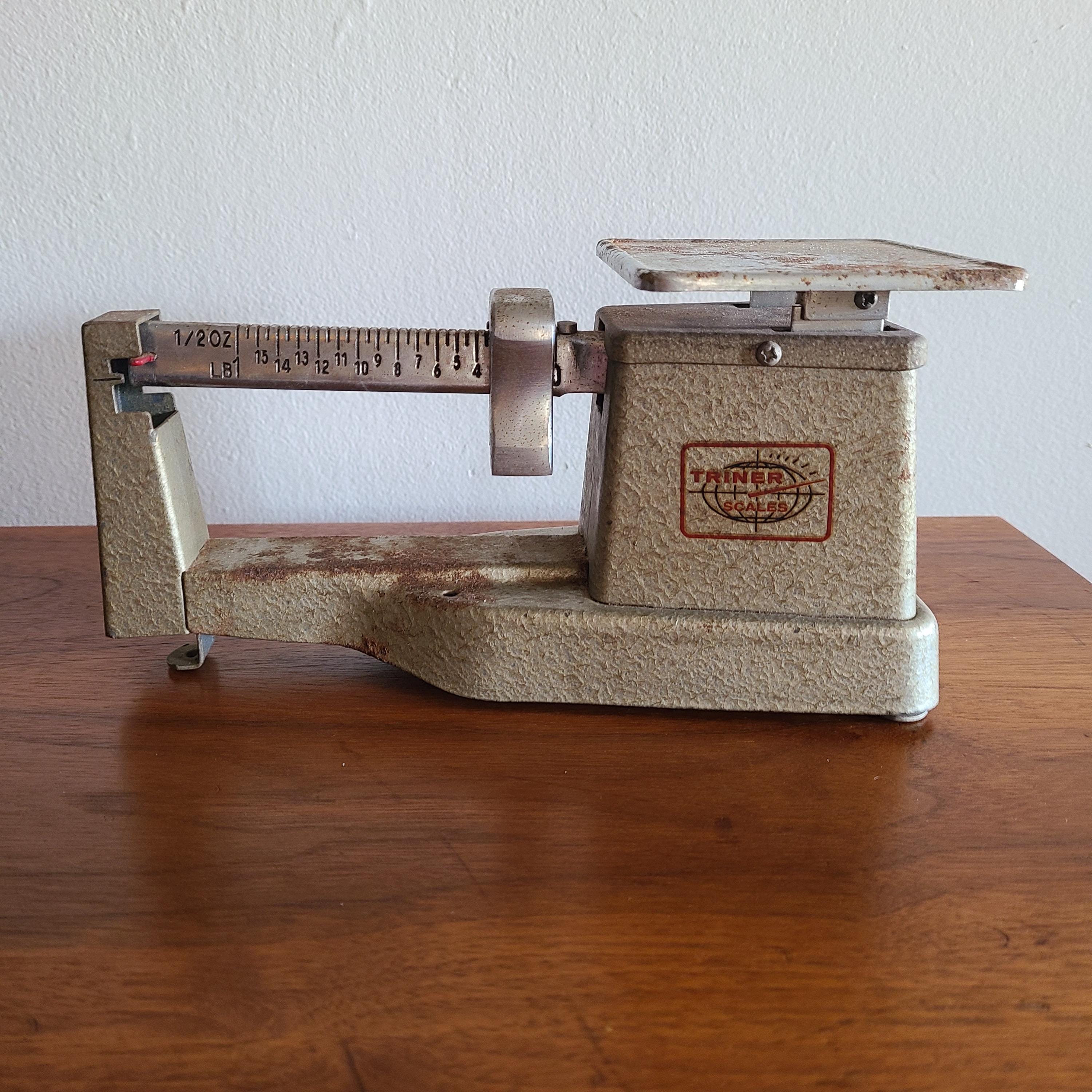 Vintage Scale 1970's Triner Scale Postal Scale Rustic Metal Desk