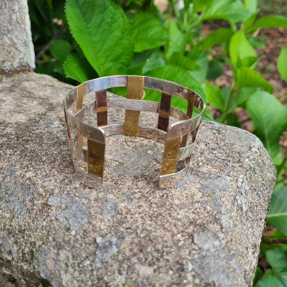 Vintage Cuff Bracelet Robert Lee Morris Sterling … - image 7