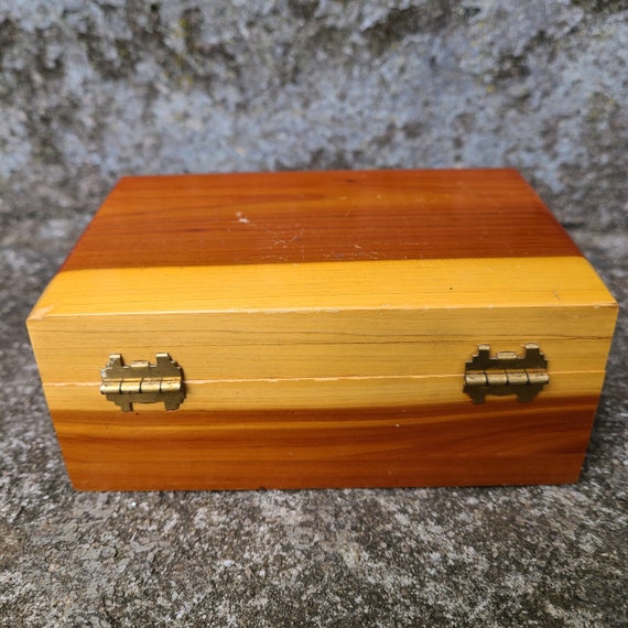 Vintage Wood Trinket Box 1960's Wood Box Souvenir… - image 4