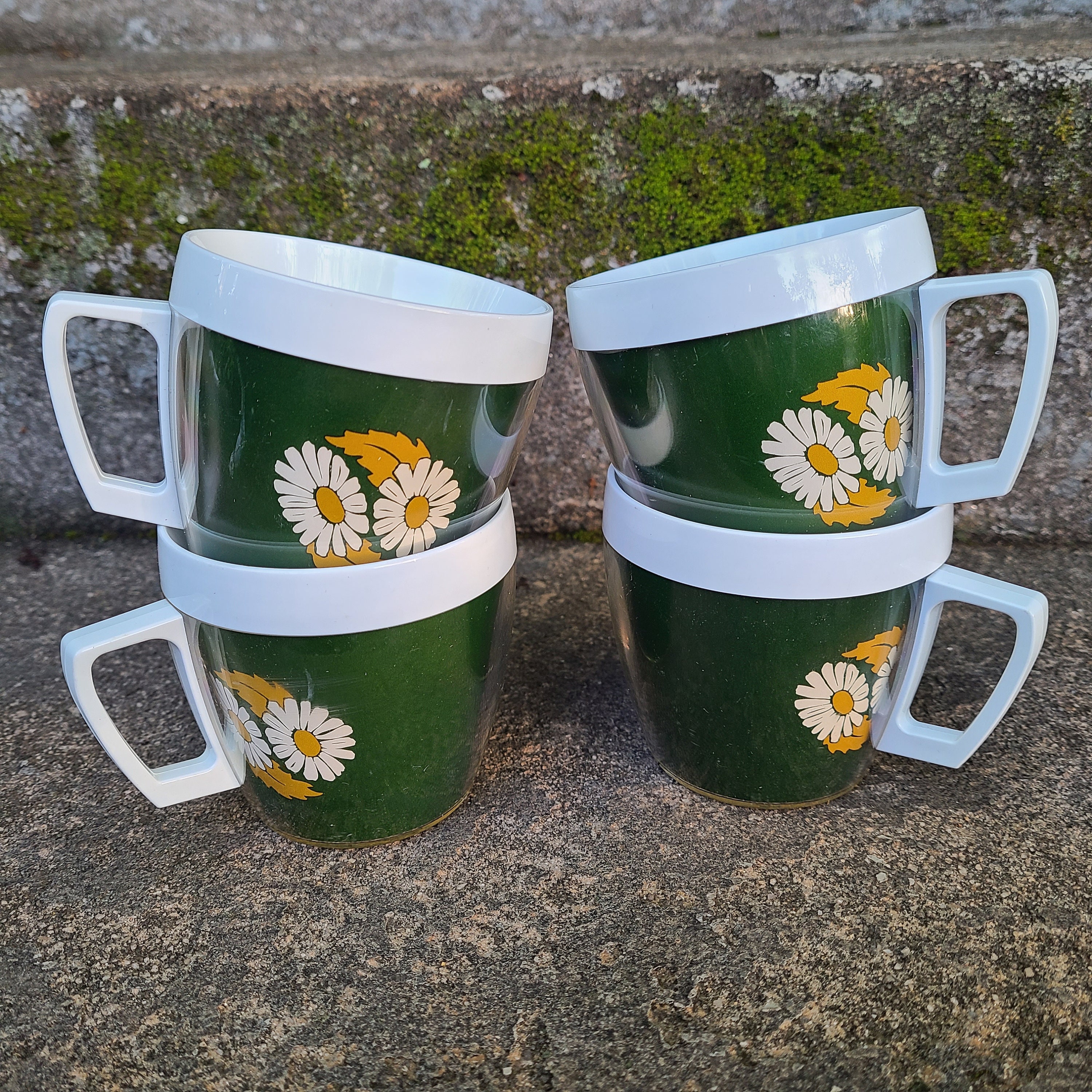 Vintage Plastic Insulated Coffee Mugs - Etsy