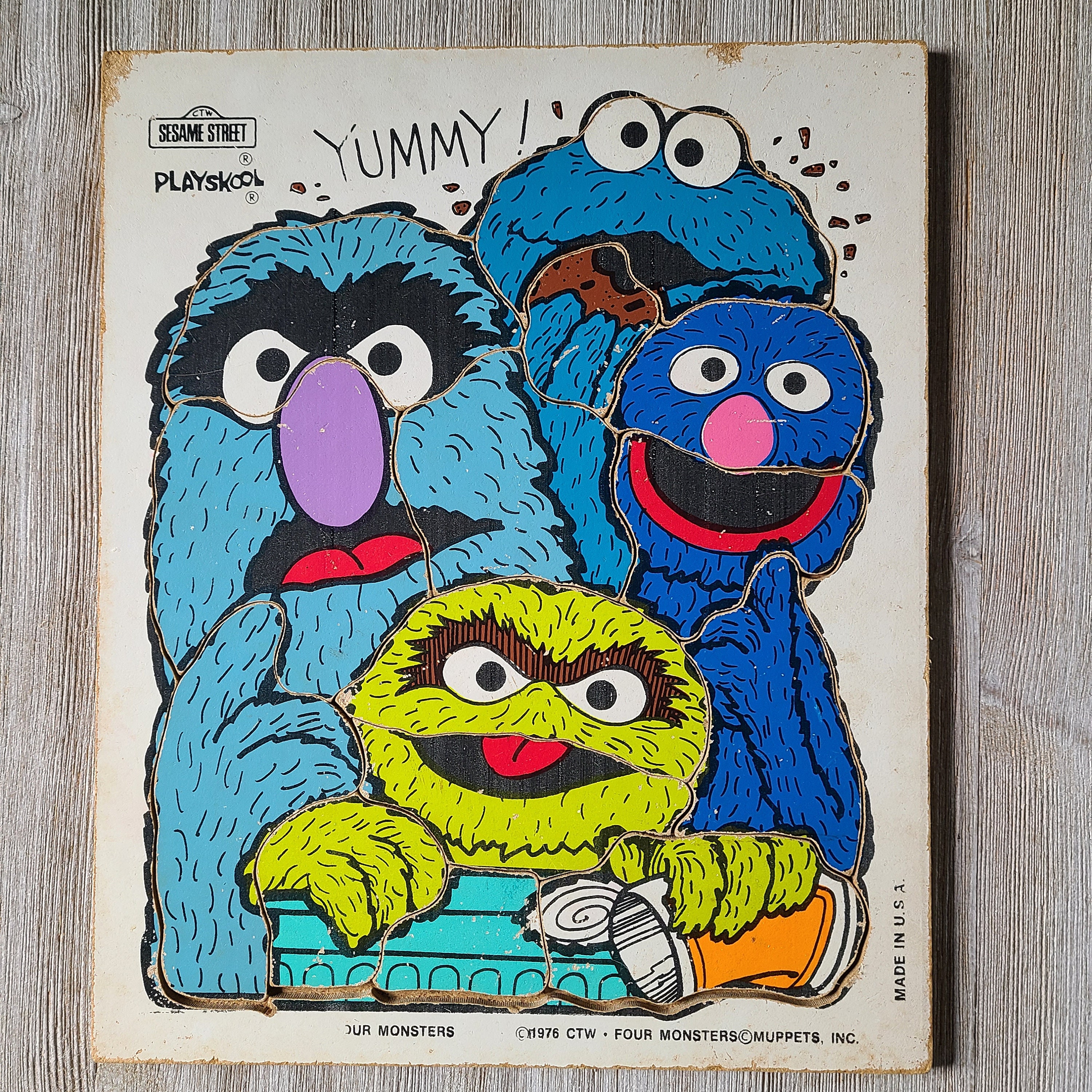 クレイアート　モンスター Vintage Sesame Street Puzzle 1970's Sesame Street Monster Puzzle