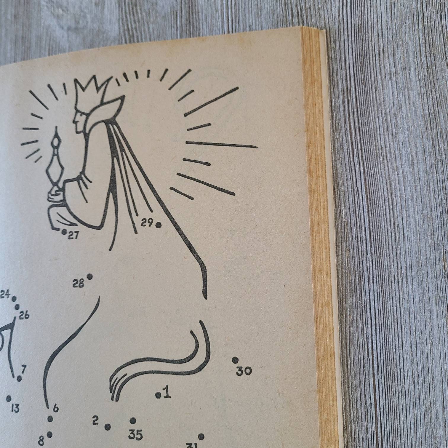 1960 s santa s dot to dot coloring book vintage christmas coloring