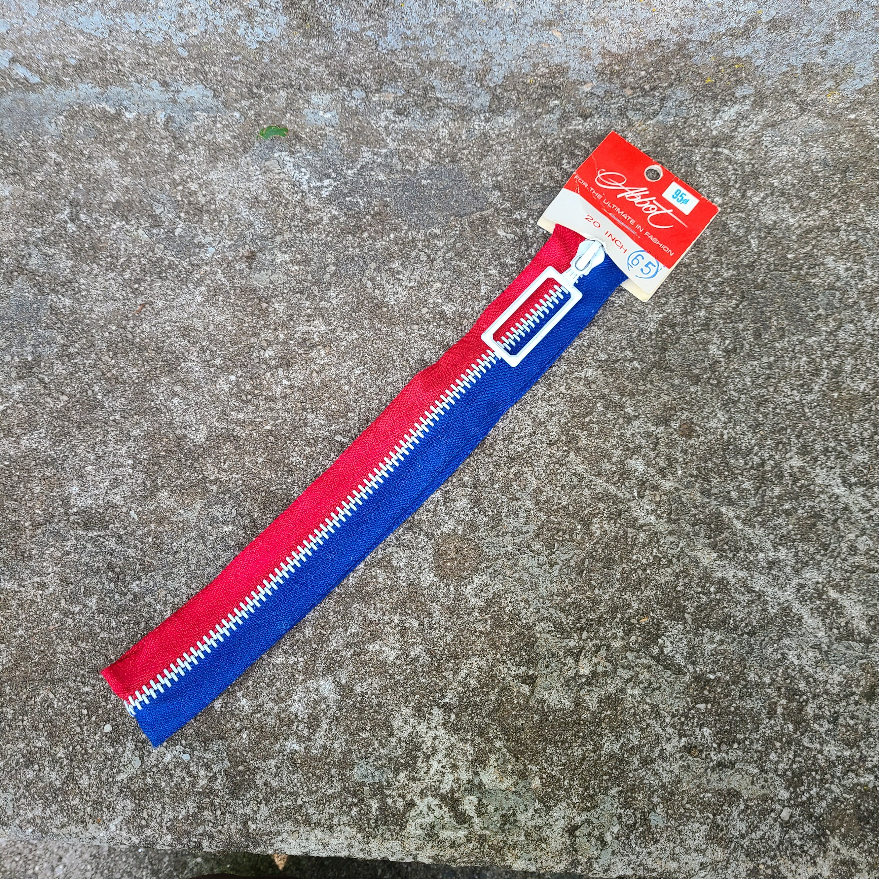 専用　ショッパー 20 Vintage Zipper 1960s Zipper Red, White,and Blue Zipper 70s Groovy