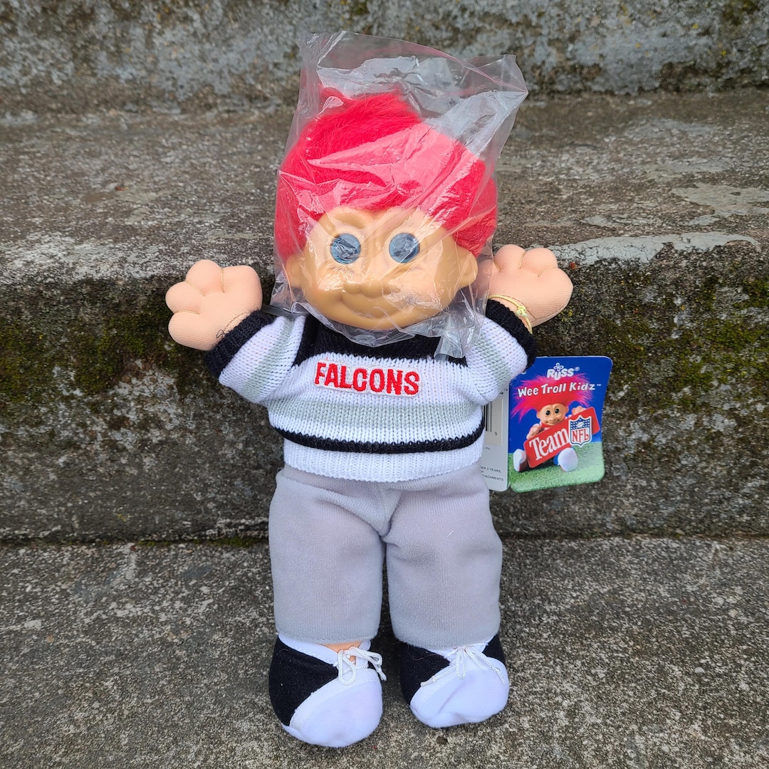 Vintage Troll Doll 90s Trolls Troll Red Hair Troll Doll Atlanta Falcons ...