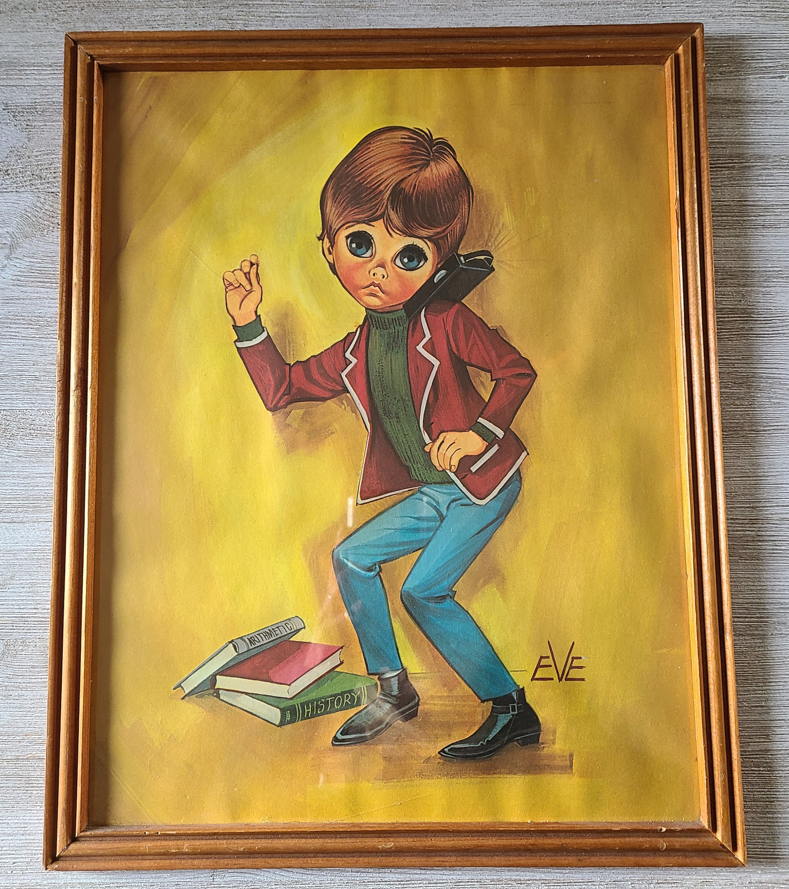 BIG EYES GIG ヴィンテージ レトロ 60s 絵 壁掛け アート BIG EYES GIG ヴィンテージ レトロ 60s 絵 壁掛け アート