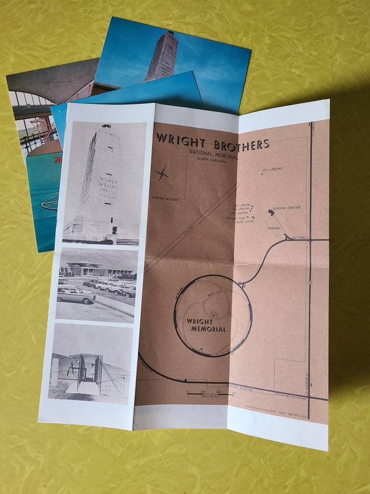 1960's Wright Brothers National Memorial Brochure and Postcards North