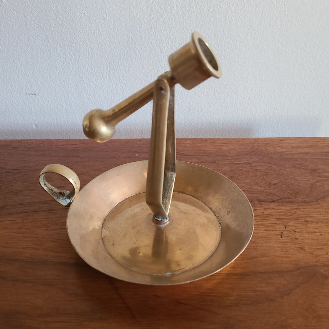 Vintage Brass Candle Holder Gimbal Candle Holder With Self Leveling