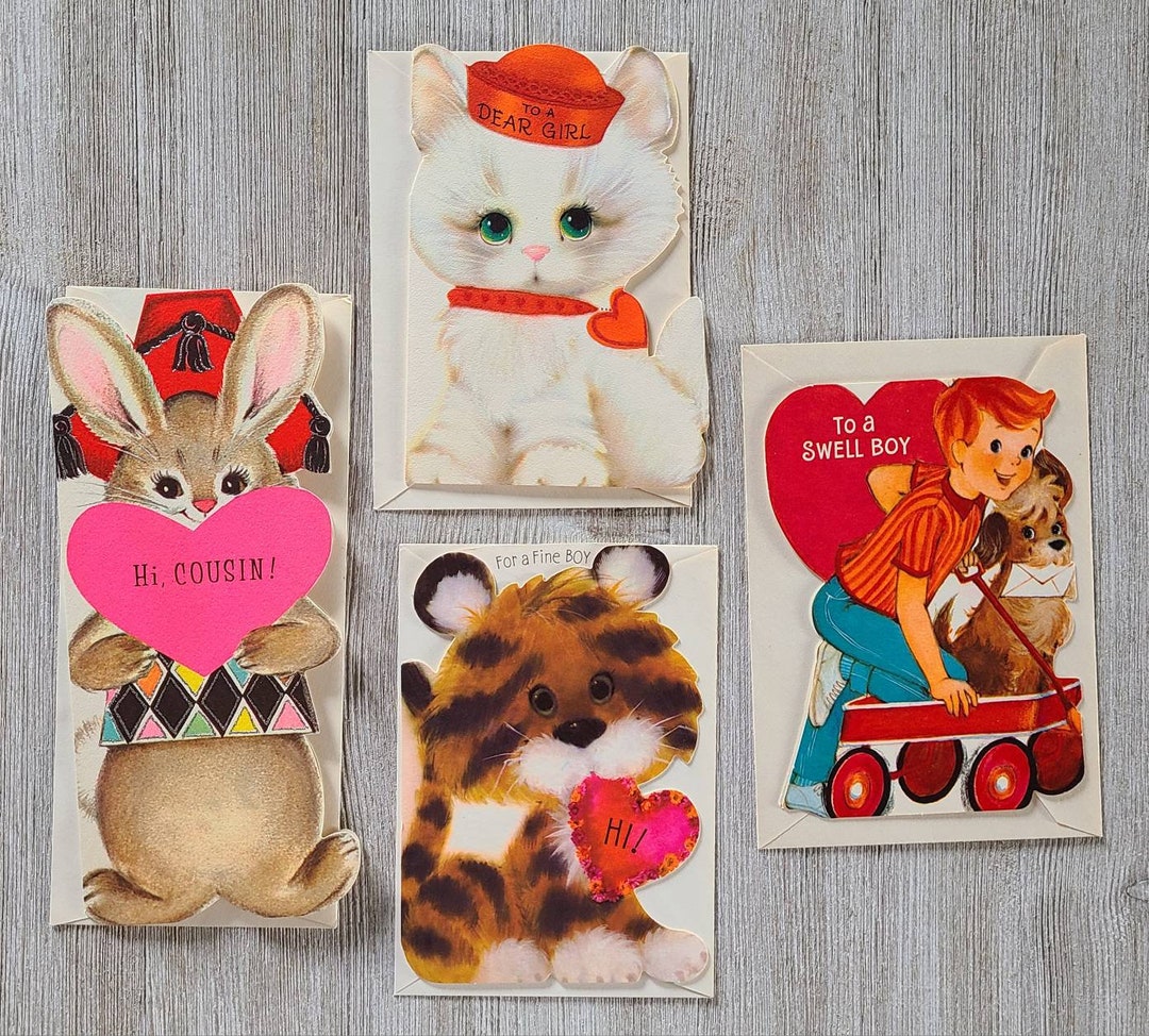 Vintage Valentine's Day Cards 1960's Valentine's Cards Vintage Hallmark ...
