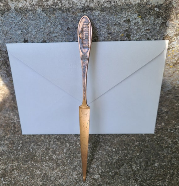 Vintage Letter Opener Copper Letter Opener 1960's Letter Opener Paper Knife  Old Letter Opener Monticello Home of Thomas Jefferson 