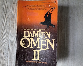 Vintage Damien The Omen II Book by Joseph Howard 1978 Signet Paperback Book The Omen Supernatural Evil Based on the Movie Story of Damien