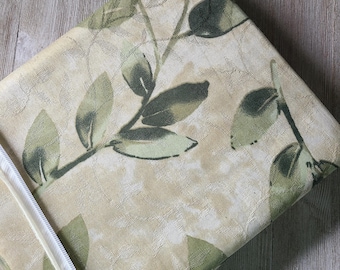 Vintage Curtain Panels Green Leaf Pattern Window Curtains 1990s NOS Curtain Panels Leaf Curtains Set of 2 Curtain Panel Nature Theme Curtain