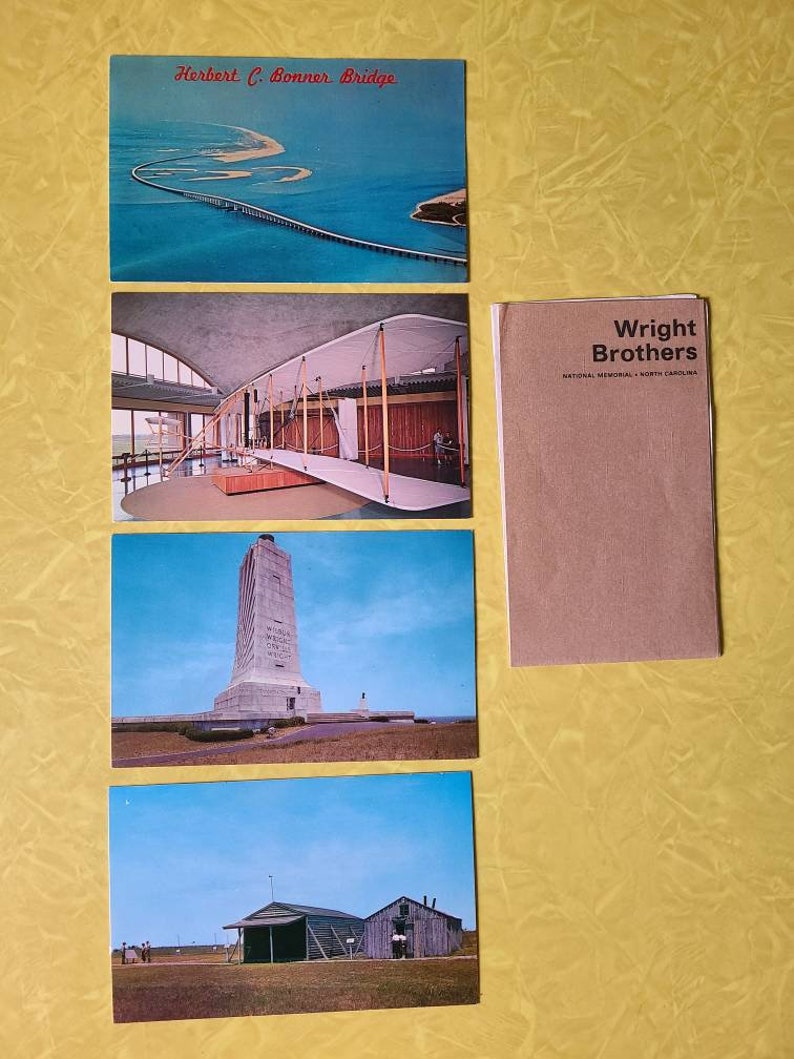 1960's Wright Brothers National Memorial Brochure and Postcards North