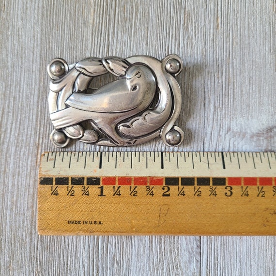 Vintage Coro Norseland Dove Pin Sterling Silver D… - image 3