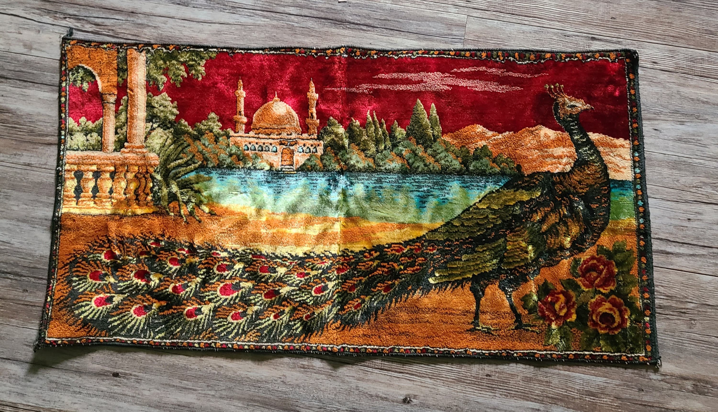 Vintage peacock tapestry hotsell