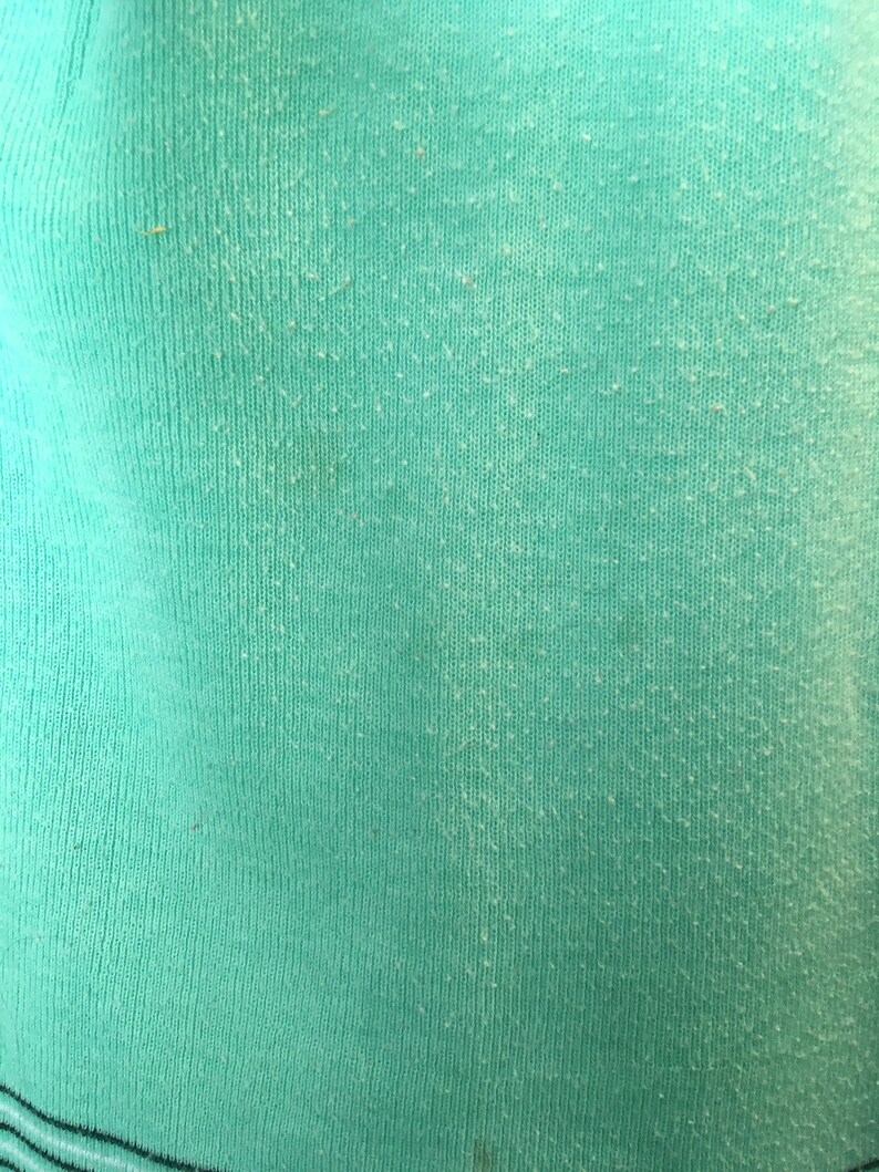 Vintage 1960s Mint Green with Black and White Striped Edging Button Front Cardigan and Tank Knitwear Set Free Shipping