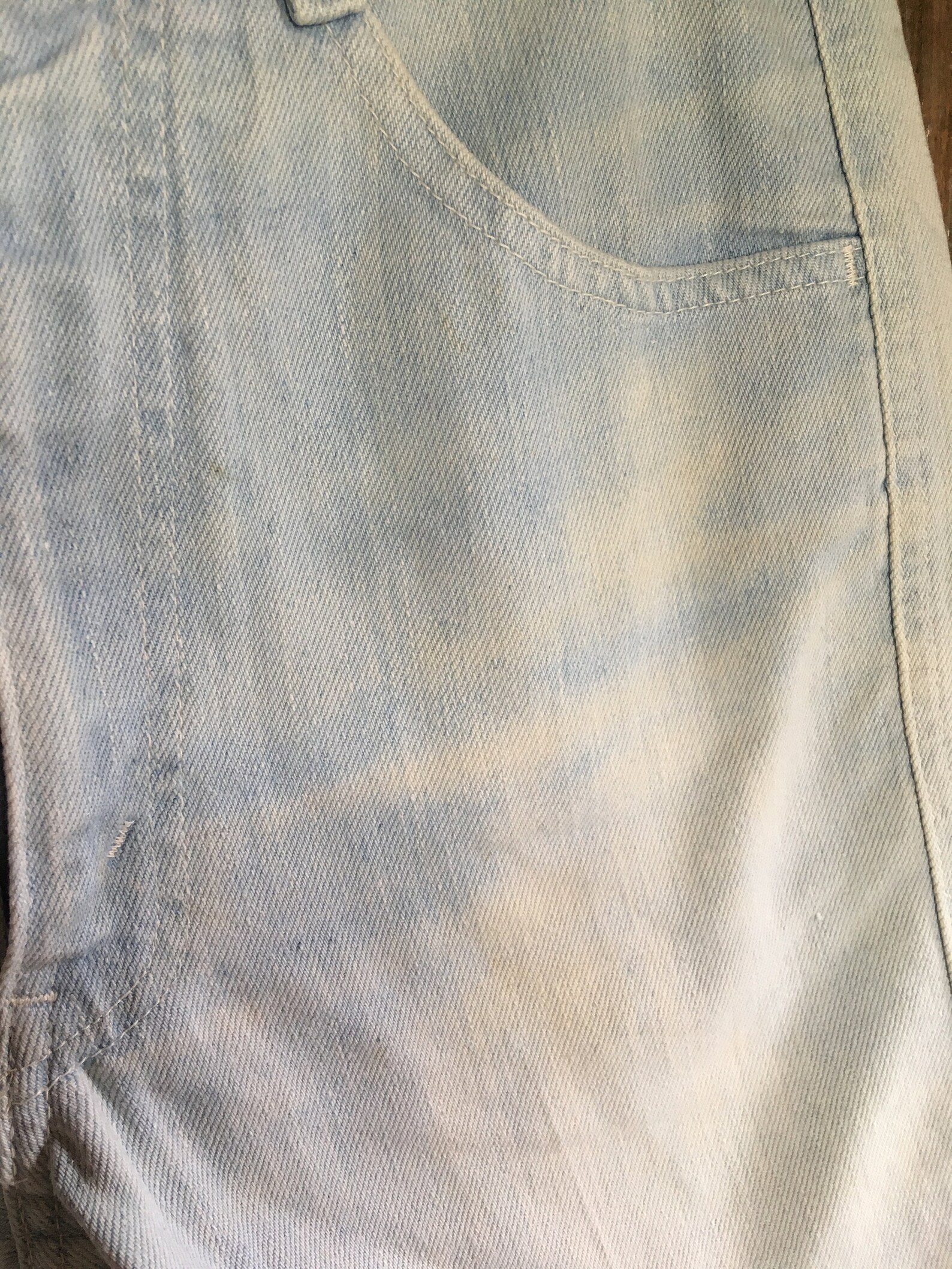Vintage 1970s Levis White Tag Movin On Denim Bleach Washed Cut | Etsy