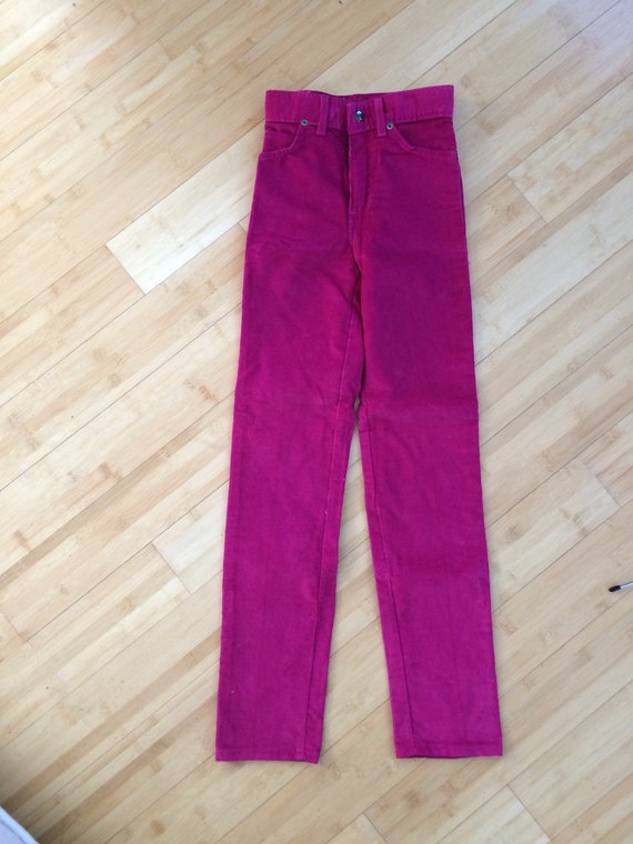 hot pink corduroy pants