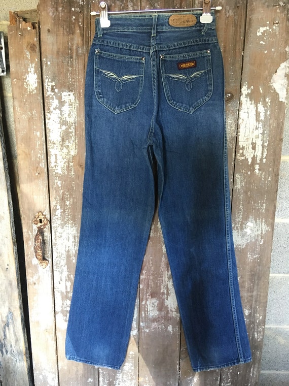 VIntage 1970s High Waisted Cotton Denim Jeans by G