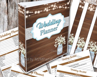 Wedding Planner, Printable Wedding Planner, Wedding Binder, DIY planning organizer, 8.5x11" Instant Download PDF