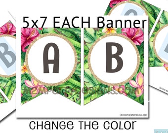 Tropical EDITABLE Banner for Birthday, Shower, Wedding, any Event  Buffet Table Sign, Church Community Event pto pta INSTANT DOWNLOAD