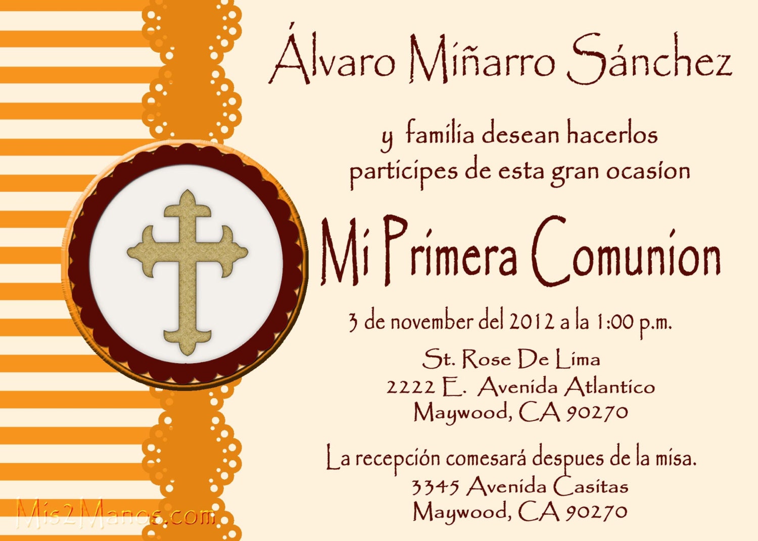 Ukebobo Invitaciones De Celebración Religiosa Con Sobres, Invitaciones De  Estilo Marco Floral Para Bautizo, Confirmación, Bautizo,, image size:1500x1071