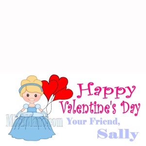 Princess Treat Bag Topper Candy Bag Favors Valentine's Day Printable Print At Home Valentine DIY image 2